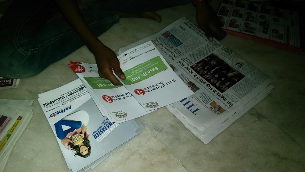 pamphlet distribution in newspaper